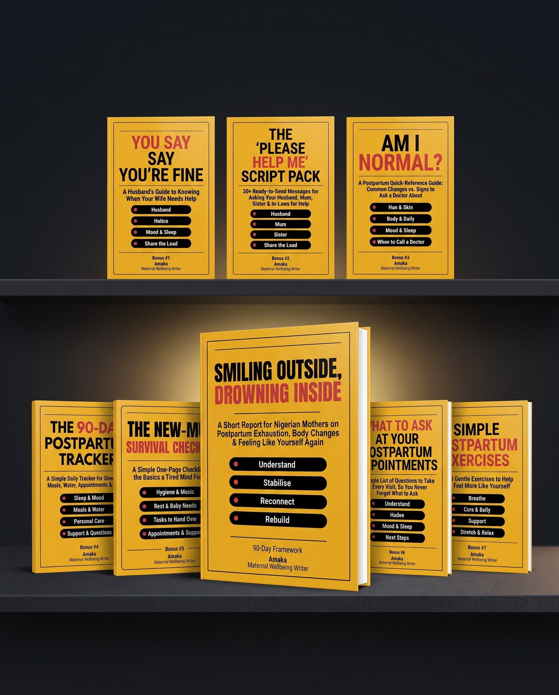The full report Smiling Outside, Drowning Inside plus 7 bonus guides, all digital PDFs